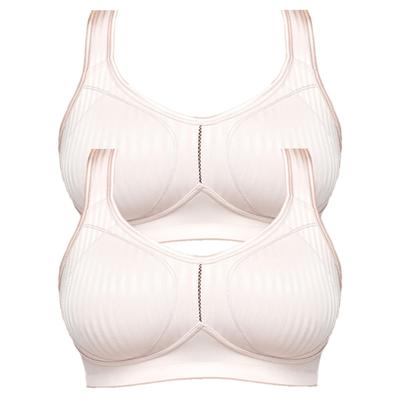 Bügelloser BH SUSA "2er Pack Entlastungs BH Cremona", Damen, Gr. 80, Cup E, beige (nude nude), Obermaterial: 76% Polyamid PA. 24% Elasthan EL., BHs