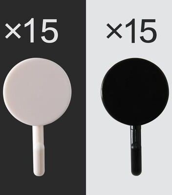 Snug & Styled Adhesive Wall Hooks Decorative Self Adhesive Wall Sticker Hooks For Home Organization black+white