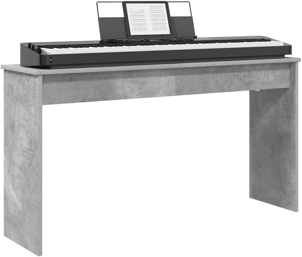 17 Stories Keyboard Stand 32 X 64 Cm Engineered Wood Concrete Grey 64cm. H x 120cm. W x 32cm. D