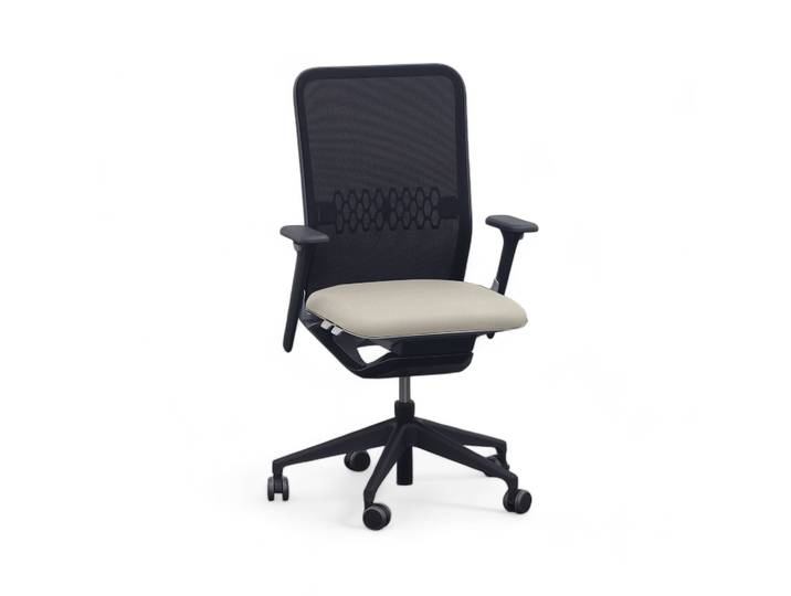 Bürostuhl SitagTeam Mesh swissmade mit 2D Armlehnen, Beige, Neu, Ergonomischer Stuhl - ideal für flexibles Arbeiten