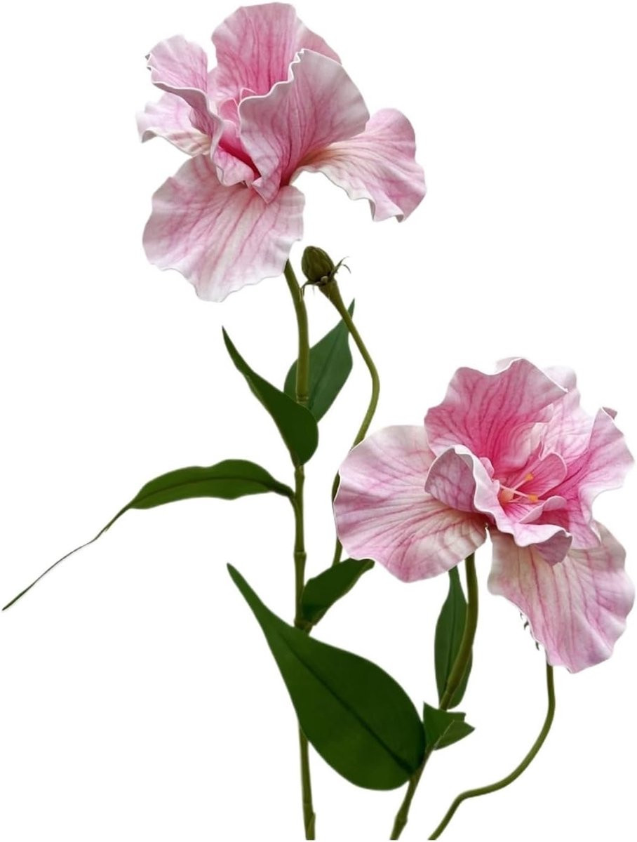 Kunstmatige roze iris nepbloemen voor bruiloftdecoratie, 70 cm lang