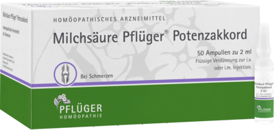 Homöopathisches Laboratorium Alexander Pflüger GmbH & Co. KG MILCHSÄURE Pflüger Potenzakkord Inj.-Lsg.Amp. 50 St 12777231