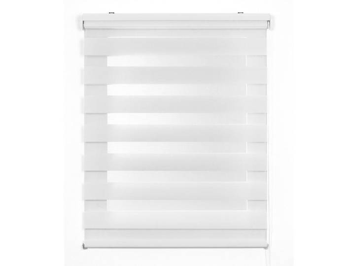 Storesdeco Doppelrollo Weiß 100x250 cm EL, Kunststoff, Uni, Rechteckig, 100x250 cm, Heimtextilien, Vorhänge, Rollos, Doppelrollos