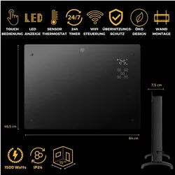 Best direct Power Smart Heater, Heizkörper, Schwarz