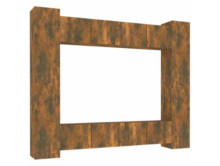 Makastle TV-Schrank Set 8-TLG. Räuchereiche Holzwerkstoff