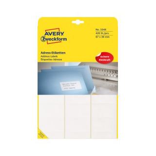AVERY Zweckform 420 Adressetiketten 3348 weiß 67,0 x 38,0 mm