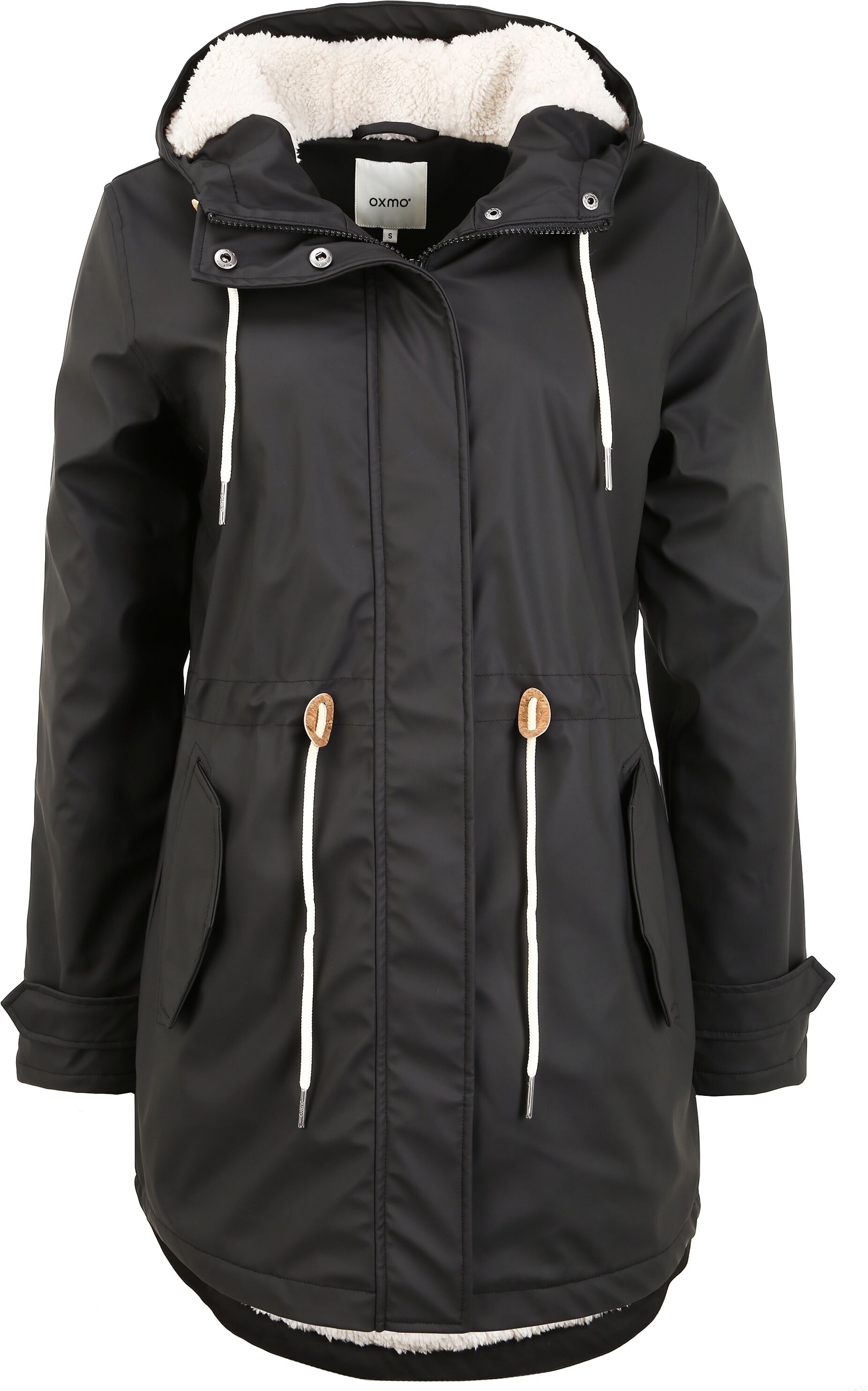 Regenjacke OXMO "Regenjacke OXJolinas", Damen, Gr. M, schwarz, Obermaterial: 100% Polyurethan PU., Mäntel Regenjacke