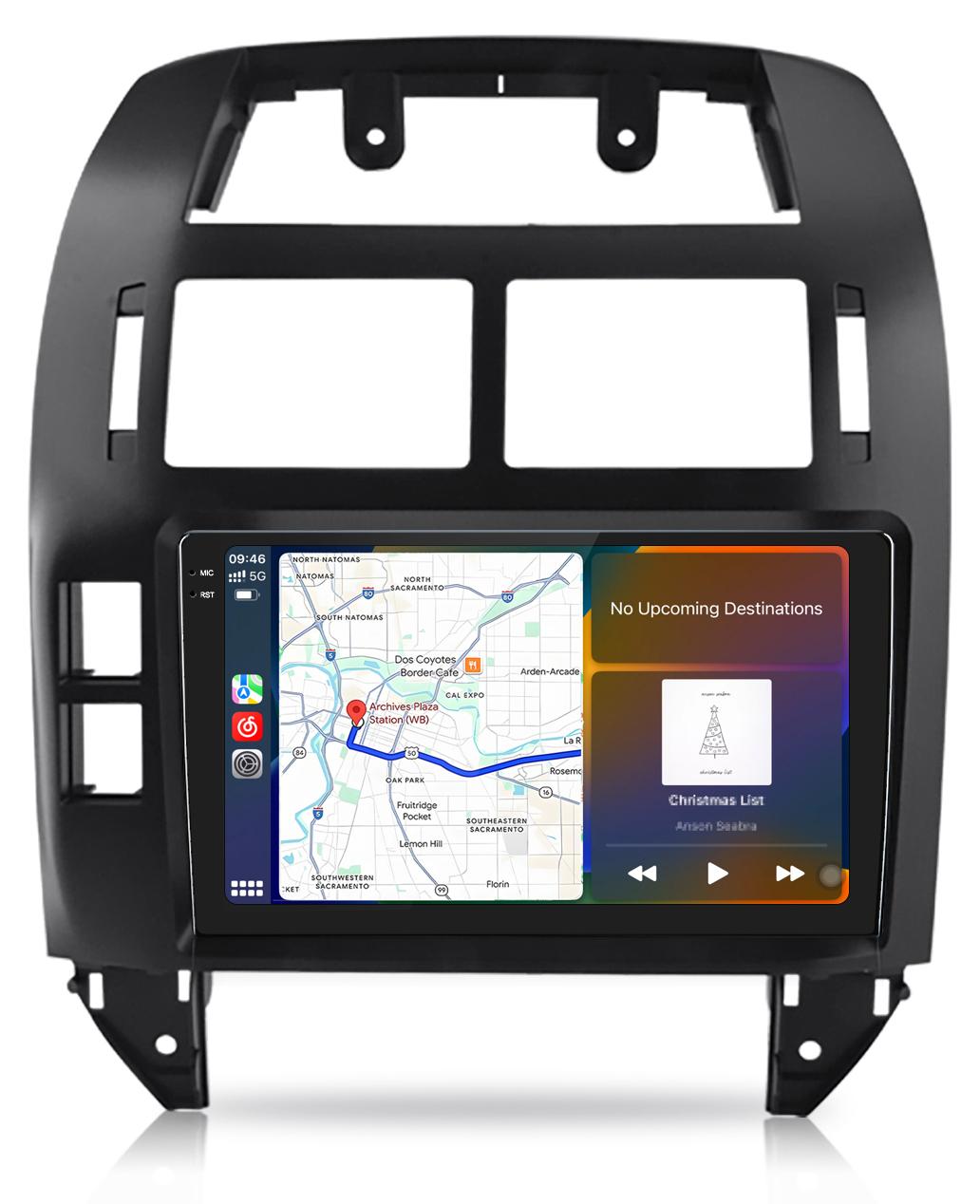 9.5 Zoll 2K QLED Display Autoradio für VW Polo 9N 9A 2001-2009 kabellos CarPlay Android Auto GPS Navi 4G WIFI 6GB+128GB