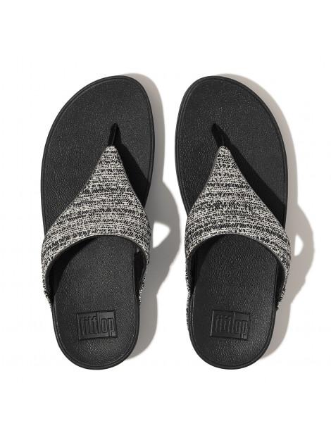 FitFlop Lulu shimmerweave toe-post sandals