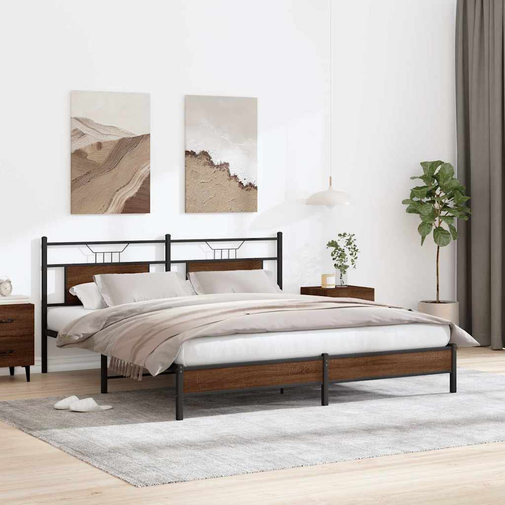 Borough Wharf Bed Brown Oak 183 x 203cm