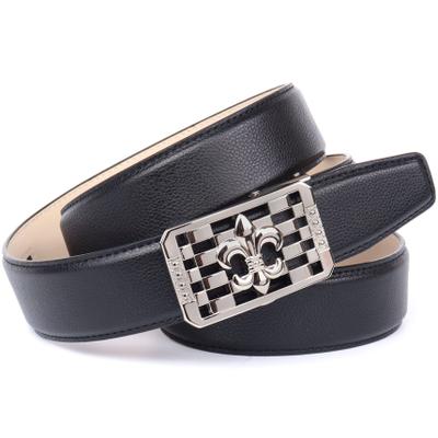 Ledergürtel ANTHONI CROWN, Damen, Gr. 85, schwarz, Leder, unifarben, Gürtel Ledergürtel, Schließe mit Lilien-Motiv