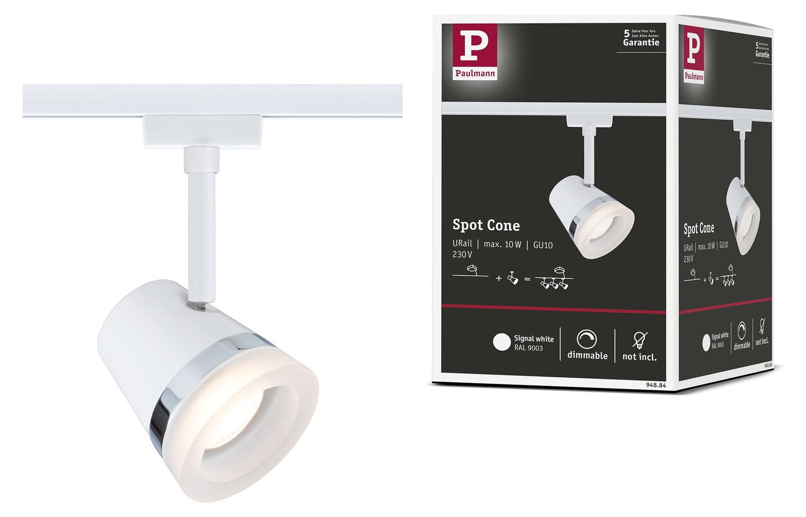 Paulmann URail accent spots met conische reflector