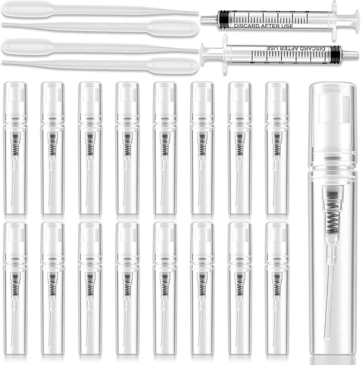 Set van 22 navulbare mini-parfumverstuivers van 3 ml voor reizen