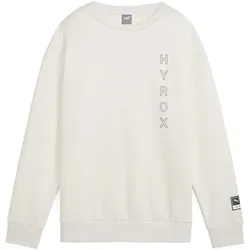 PUMA x HYROX Graphic Fleece Crew Sweatshirt Damen 05 - PUMA white heather XS