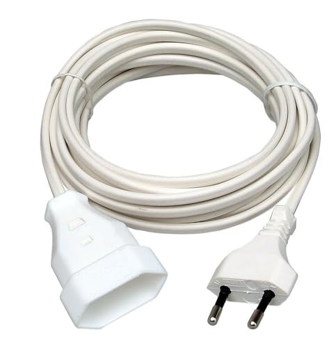Kopp Euro-verlenging, 5 m, wit
