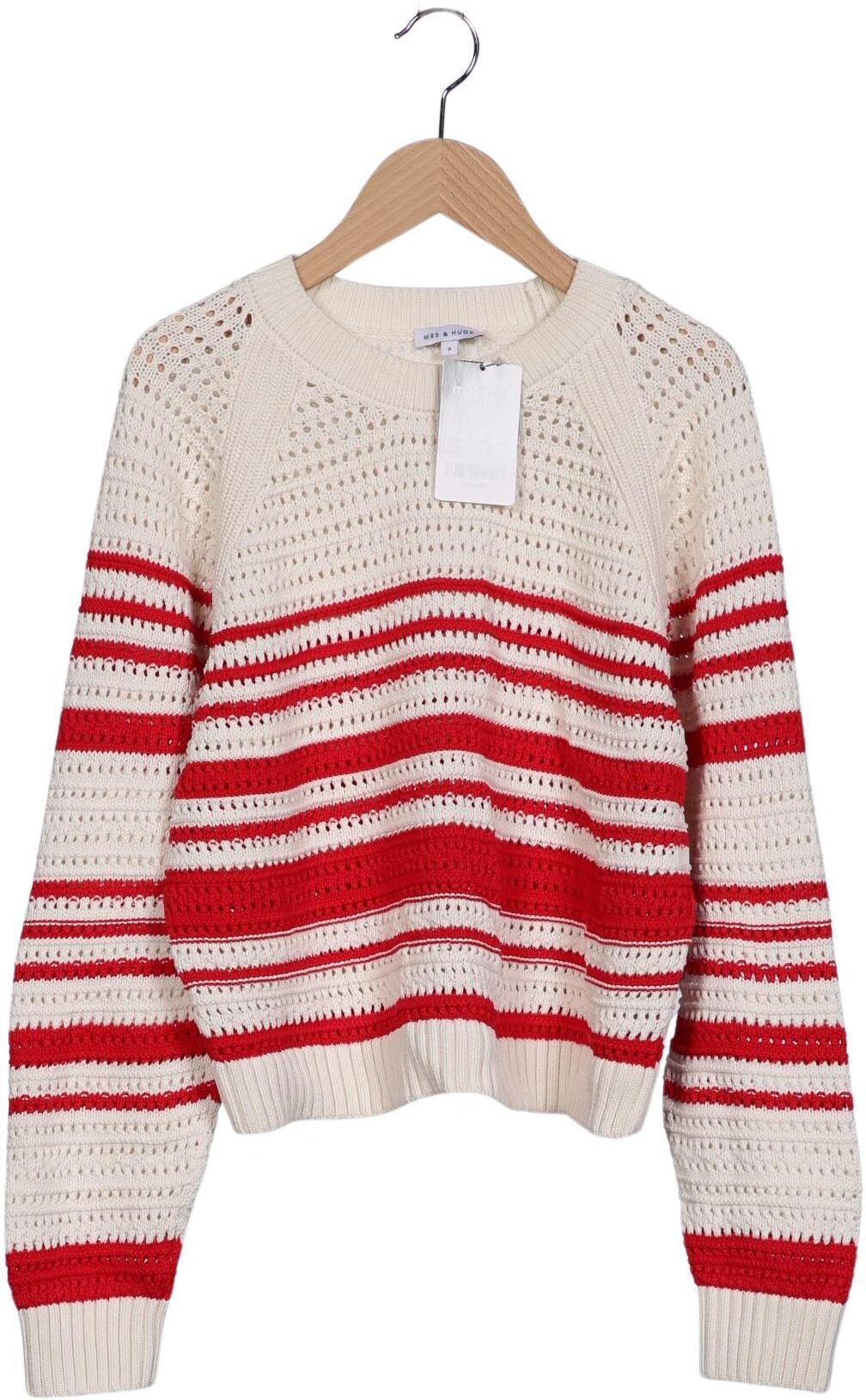 Mrs Hugs Damen Pullover, Beige, Gr. S, Baumwolle - Second Hand