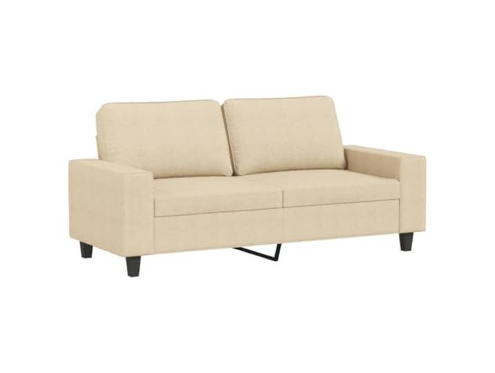Todiikf 2-Sitzer Sofa Creme 174x77x80 cm Polstersofa Metallgestell Stoff Modernes Polstermöbel mit Schaumstoff-Polsterung und stabilem Metallrahmen für Wohnzimmer und Schlafzimmer.