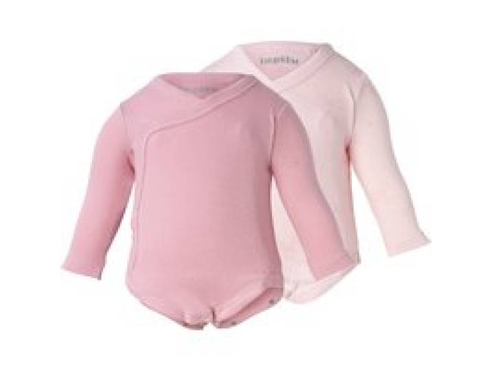 LUPILU® Lot de 2 body croisé bébé (rose, 6-12 mois)