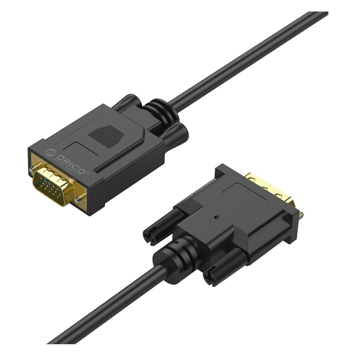 Orico XD-DITV-Kabel DVI 24+1 VGA Full HD Adapter 5 m - schwarz (5 m) (73095508)