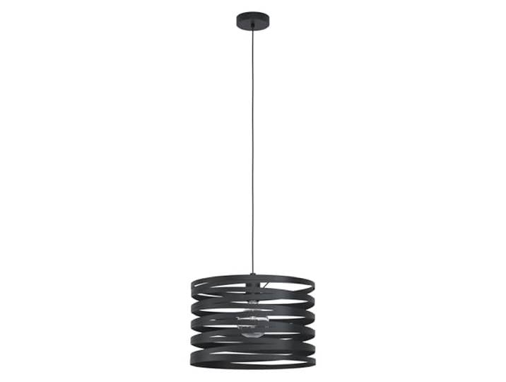 Eglo Suspension Cremella\, lampe suspendue vintage 1 flamme\, style industriel\, suspension en acier noir\, lampe pour table à manger\, lampe de salon suspendue avec douille E27\, Ø 37 cm