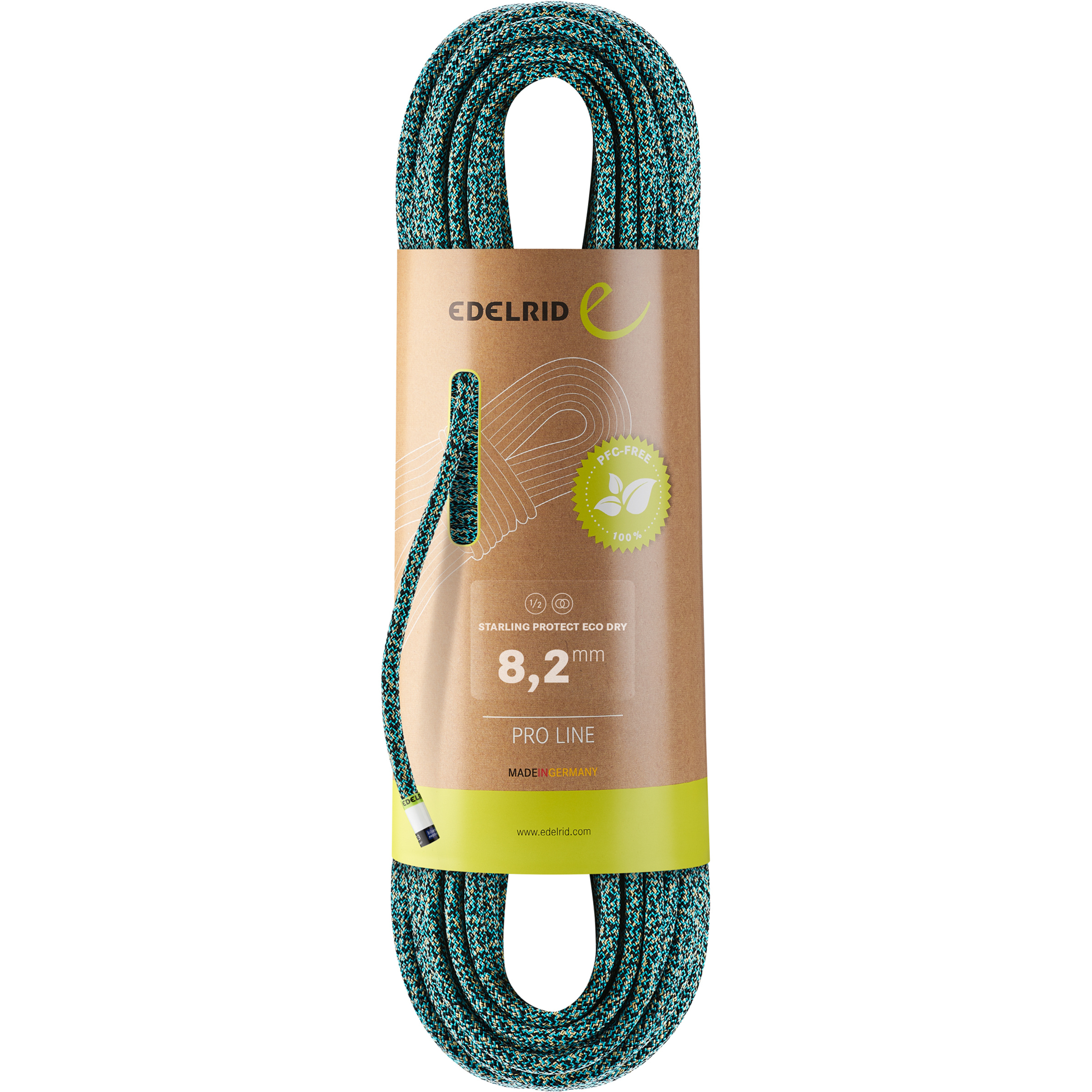 Edelrid Starling ProtectDry 8,2mm Kletterseil Kletterseile gruen Größe 60M Alpinklettern