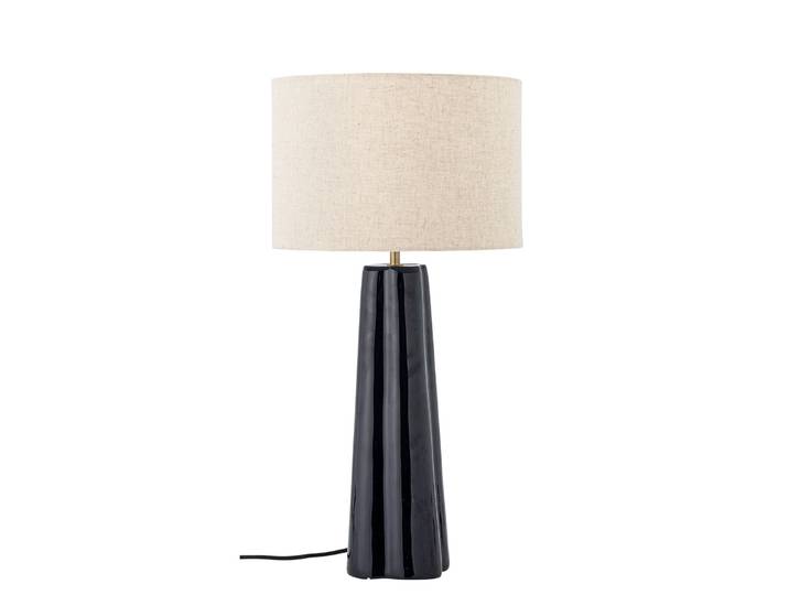 Cornelie Tischlampe, blau/creme, Höhe 61 cm - Bloomingville - Schlafzimmer - Skandinavisch - Aluminium - Mit Schirm