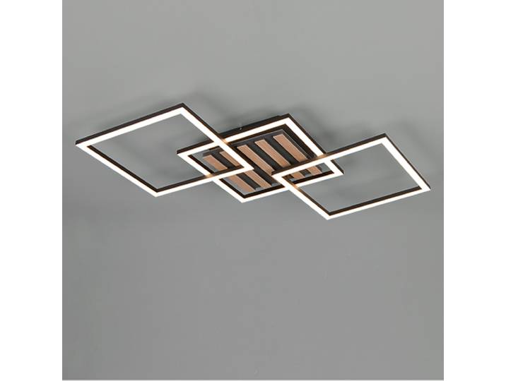 Moderne plafondlamp Zaro zwart 74,5cm Trio - R63403132