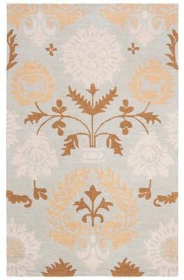 SAFAVIEH Handmade Blossom Blue Wool Rug