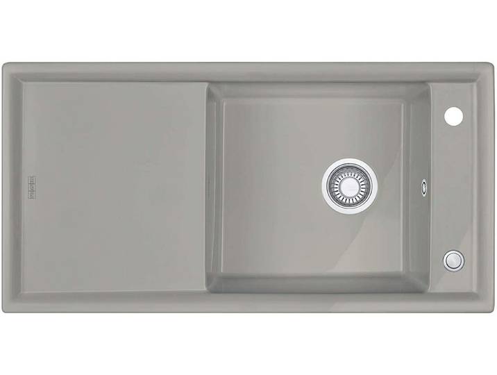 FRANKE Einbauspüle Spüle Keramik Ambion 1000x510mm Siebkorb Perlgrau Matt reversibel