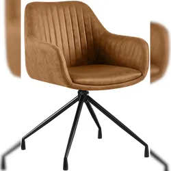 CLP Esszimmerstuhl Welby Vintage Kunstleder HBT: 81x58x58 cm hellbraun Vintage Kunstleder