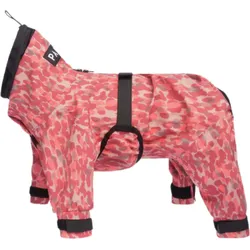 Rain Suit Regenoverall für Hunde, gepunktet, 65 cm, rot