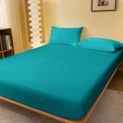 Uplifted Finds Solid Color Matte Bed Sheet 1 Piece Bed Cover For Bedroom Bedding Excluding Pillowcases 150 X 200 Cm lake Blue