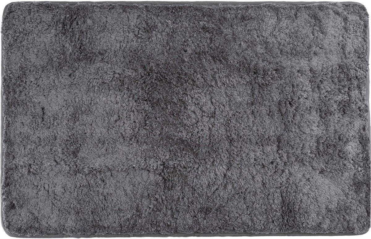 Ibenzoa Zachte Microvezel Badmat met Antislip Onderkant - 50 x 80 cm, Antraciet