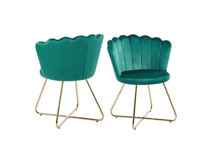 Mid.you Stuhl-Set, Grün, Kufe, 69.5x85x66 cm, Esszimmer, Stühle, Esszimmerstühle, Esszimmerstühle-Set