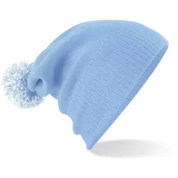 Beechfield Unisex Snowstar Beanie Bommel-Mütze B450 sky blue/white one size