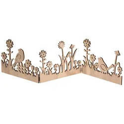 Blumenwiese aus Holz, 66 x 17 cm