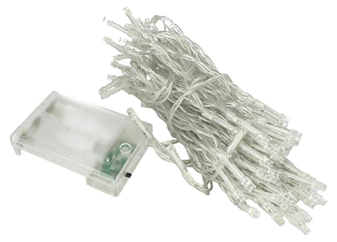 Dripio LED-lichtslingering koudwit 10 meter voor binnen en buiten op batterijen