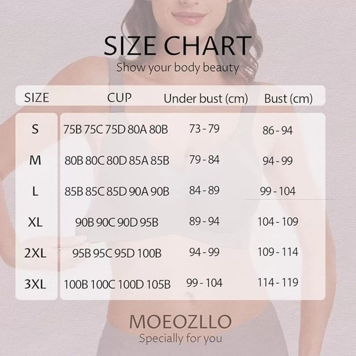 INF Nahtloser Deep-V Kabelloser Push-Up BH für Damen - Starker Halt & Komfort L Grau