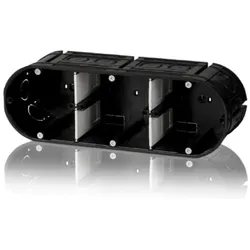 F-Tronic Mehrfach-Gerätedose, 3/4-fach, Hohlwand oder Unterputz, Ø60/68mm, 63mm Tiefe, massiv - Auswahl: 3-fach - Montageart: Unterputz