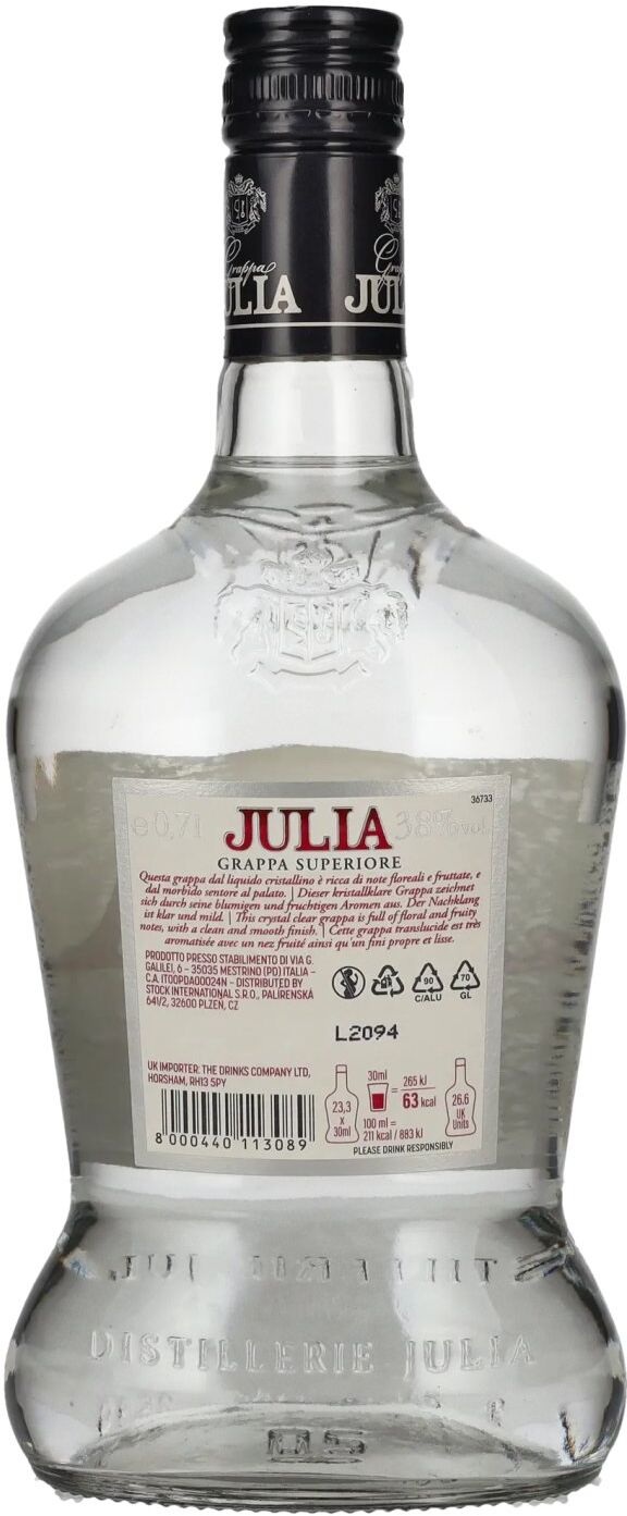 Grappa di Julia Grappa Julia Superiore 38% Vol. 0,7l