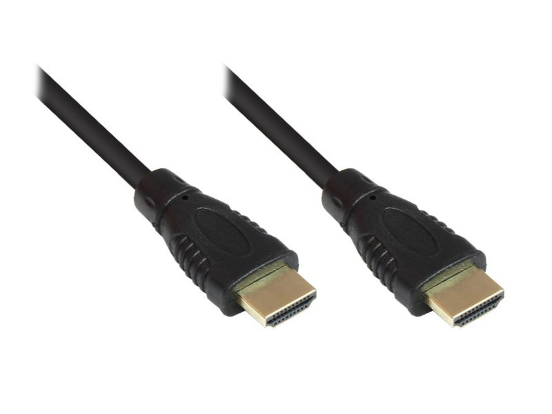 Good Connections High Speed HDMI Kabel 5m mit Ethernet gold Stecker schwarz