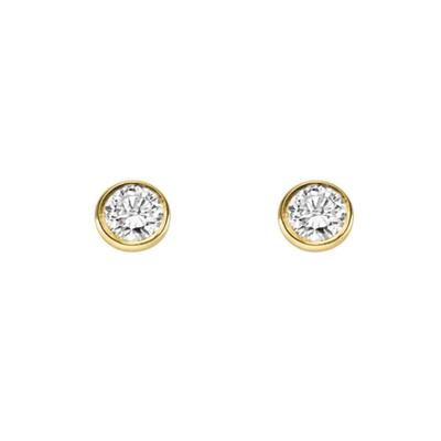 Paar Ohrhänger ADELIA´S, gold, Ohrringe, Damen, Damen, 0,15 VVS = sehr sehr kleine Einschlüsse, Diamanten Gelbgold 585 Gold, Diamanten, Gelbgold 585, Gold, mit Diamant / Brillant für Damen