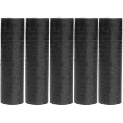5 Rollen Papier Luftschlangen schwarz