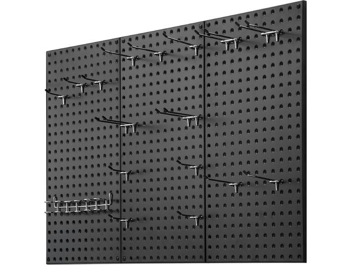 VEVOR 3x gereedschapswand geperforeerd wandgereedschap geperforeerde muur ophangbord wandorganizer 61x30cm
