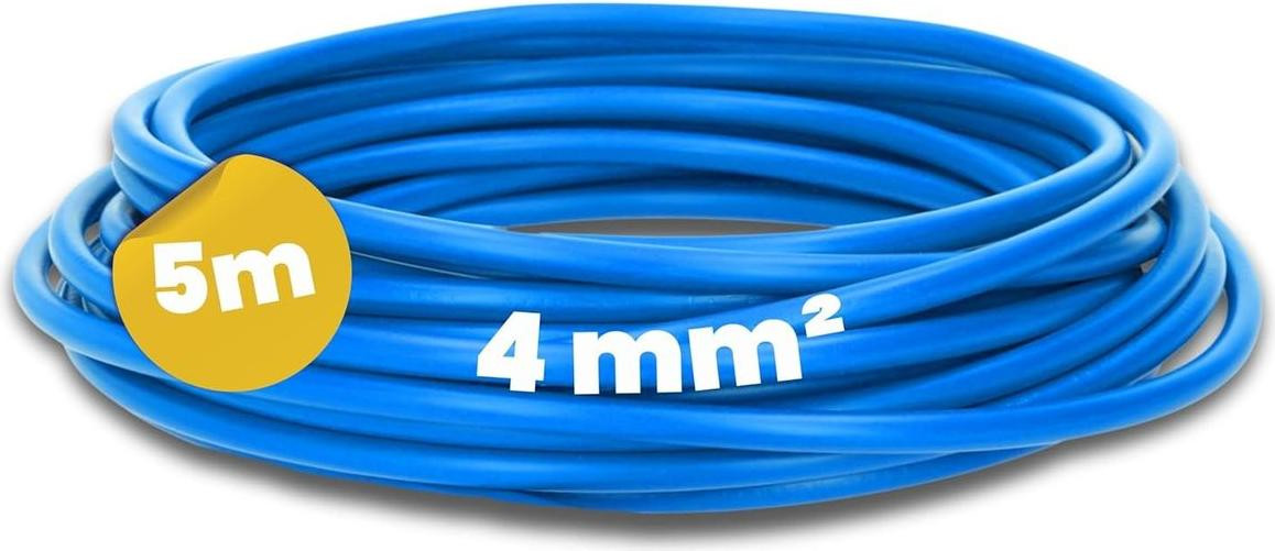 Kalitec Installatiedraad H07V-K, 5 meter, 4 mm², blauw, flexibele aderleiding