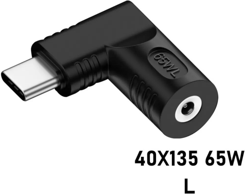 INF Adaptateur 65W en L DC Femelle vers USB Type-C Mâle - Convertisseur d'Alimentation PD