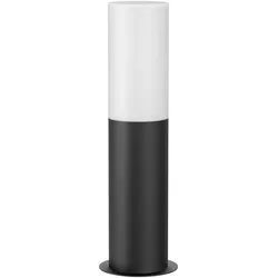ledscom.de Wegelicht / Pollerleuchte GROPO für außen mit Premium Echtglashaube – UV-beständig, kein Vergilben, IP44, 41 cm, schwarz 1x E27 max. 40W