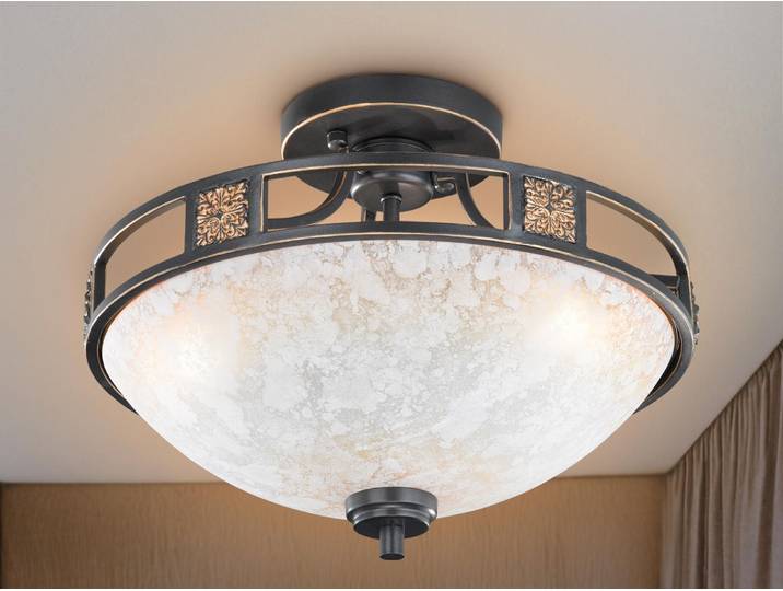 Trio Leuchten - Landhaus I Vintage Rustikale runde Deckenleuchte I Deckenlampe I Lampe I Leuchte rostfarben - QuintaI 3-flammig I Wohnzimmer I Schlafzimmer - Stahl Rund - LED geeignet E27