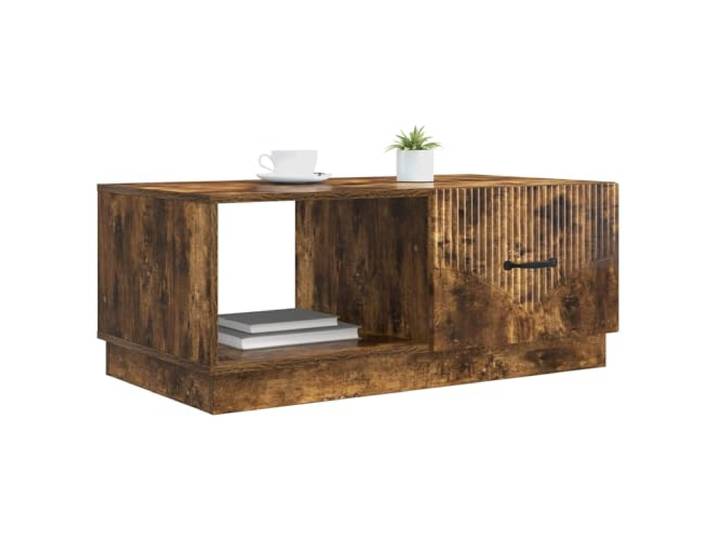 KTHLBRH Couchtisch Eiche Rauchgrau 90 x 50 x 37 cm Modernes Vintage-Design, robuste Konstruktion, Holzplatte, ideal für Wohnzimmer