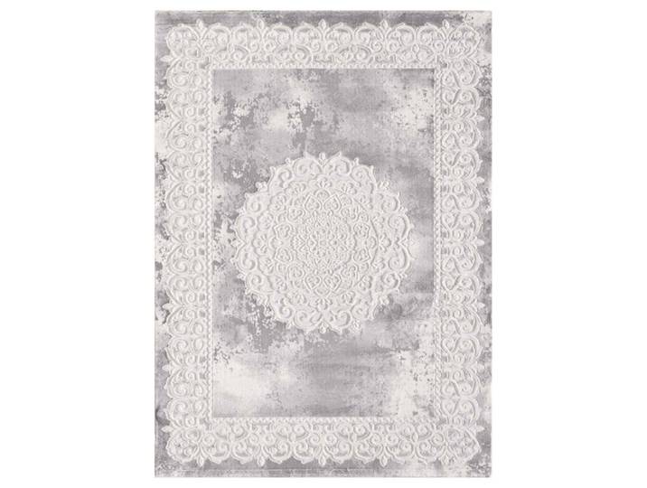 Tapis oriental motif ethnique, idéal pour un salon, gris 160x220